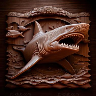 3D model Great White Shark Jaws (STL)